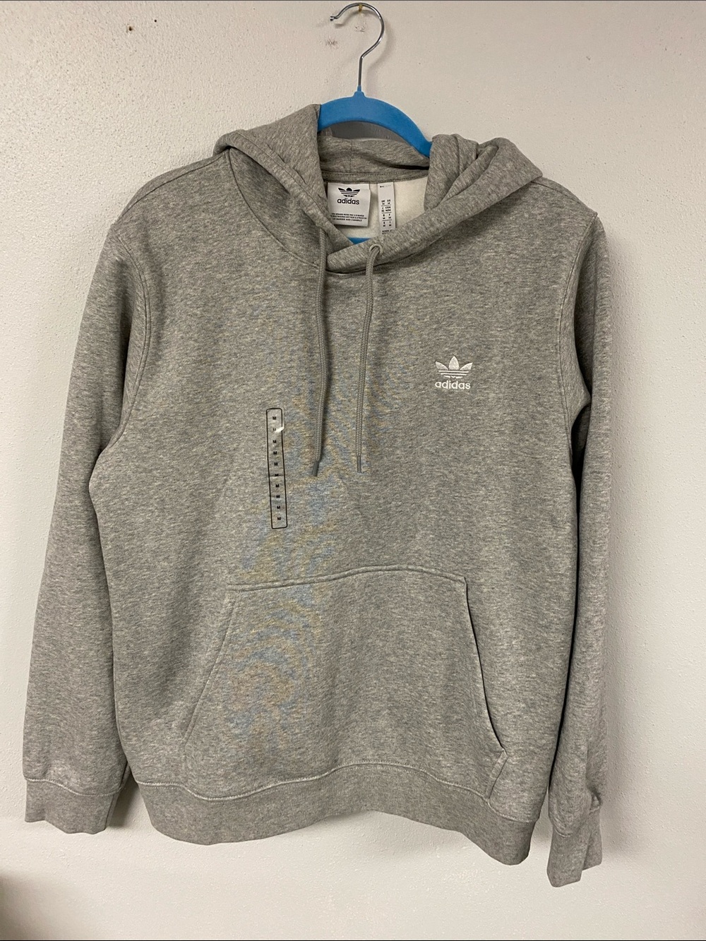 Adidas Heather Grey Pullover Hoodie. NWT. Size M